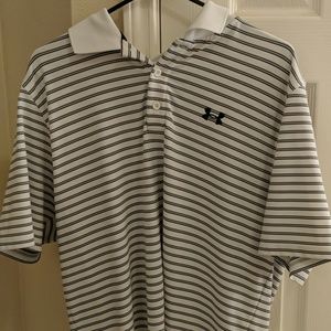 White under armour Polo with stripes